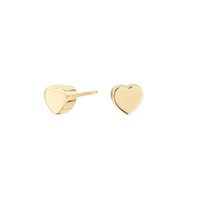 Cube Heart Gold Plated Earrings