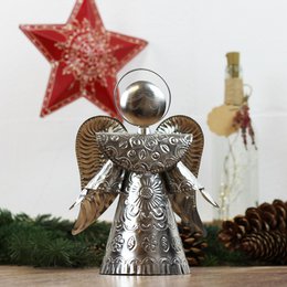 Angel silver 25cm, guardian angel, Christmas decoration