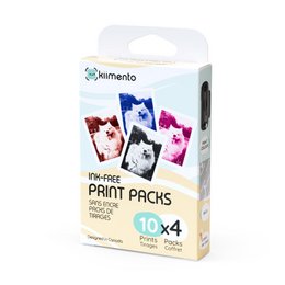  Instant film print pack with 40 prints, colorful cat designs, instant camera compatible sheets.