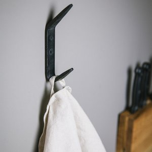 Coat Hook Double, Brut Homeware