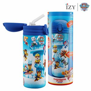 IZY Paw Patrol, Refresh - Blue, 350ml, giftbox - Kinderen | Thermosfles | Drinkfles | Waterfles | Schoolfles | Isoleerfles | Kinderfles | thermosbeker | drinkbeker | fles met rietje