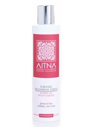 Organic shower gel with Sicilian jasmine and rose essence, 200ml. Gentle cleansing formula with natural ingredients.