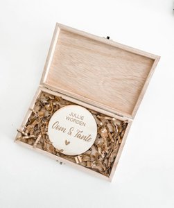 Box mit Schwangerschaftsankündigungskreis ''Onkel & Tante''