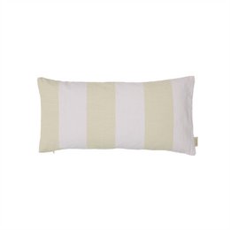  Rectangular cushion cover in a neutral color palette of beige and white stripes. Made of high-quality materials for a comfortable and stylish addition to any living space.