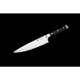 KATAHIRO ZEN 3-delt damask kokkekniv sæt - kokkekniv, santoku kniv, skærekniv med bambus magnetisk knivholder