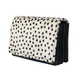 Ladies Wallet Black Leather RFID In 10 Prints