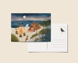 “Juli” – A6 Geïllustreerde Kaart | 350gsm Tintoretto Gesso