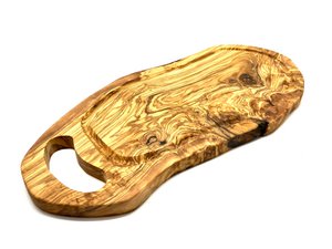 Steak board 40 - 44 cm with juice groove and grip tab