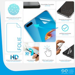 2x se® 3D película protectora Huawei P40 Pro Plus