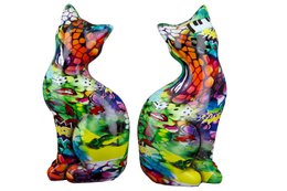 Poly sitzende Katze Street Art VE 2 so