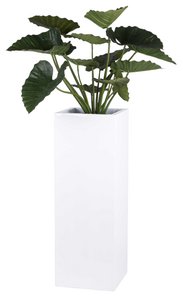 Säule/Pflanzer - Perle glänzend weiß