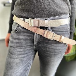 Bælte Dame Læder Sera Sølv Metallic