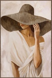  Wide-brimmed straw hat, natural tan color, oversized sun hat, bohemian style accessory