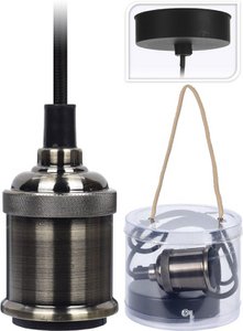 Hanging lamp holder fitting 8cm platinum