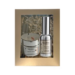  Repair Cream Hyaluron (50 ml) and Repair Serum Hyaluron (30 ml) gift set. Includes moisturizing cream and serum with hyaluronic acid for skin hydration and rejuvenation.