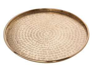 Decorative tray Ø 40 cm around silver or gold serving tray metal candlelight tray tray