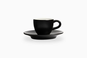TASSE UND UNTERTASSE 70 CC MATT SCHWARZ TULIPANO
