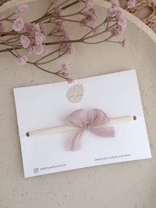 Hairband Silk Bow - Old Pink