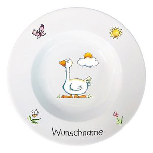 Suppenteller Gans mit oder ohne Wunschname