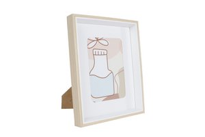 Photo frame Alice L cream glass-wood 22x3x27cm