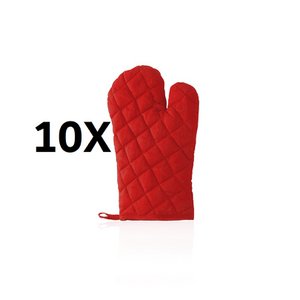 10 x rood hoogwaardige keukenkitten in zacht katoenmateriaal