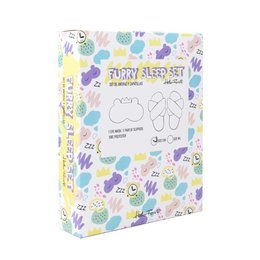 SLIPPERS AND FACEMASK PURPLE HF
