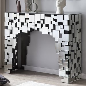 MDF console table with mirrored glass