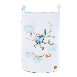 TOY BASKET WITH WELT TRAVEL TIME 60X40CM