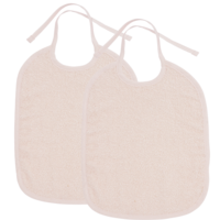 Lätzchen mit Bindeverschluss, Frottee, zartrosa, 25 x 34 cm – 2er-Pack