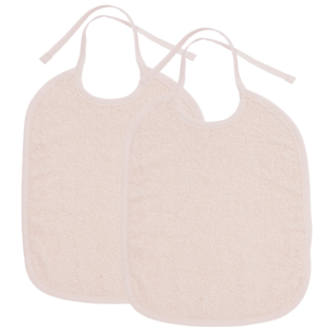 Lätzchen mit Bindeverschluss, Frottee, zartrosa, 25 x 34 cm – 2er-Pack