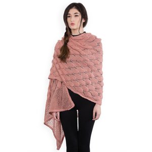 FELICIA - Perforated tile stitch stole in kid mohair