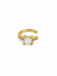 DIAMANT – Ohrklemme mit goldenem Zirkon