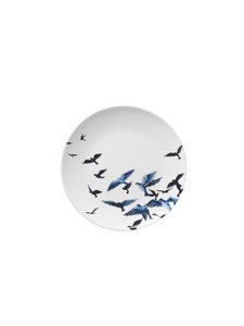 Wandplattenvögel - Delft Blue - 16 cm
