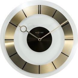 Wanduhr - 31 cm - Aluminium - Glas - 'Retro'