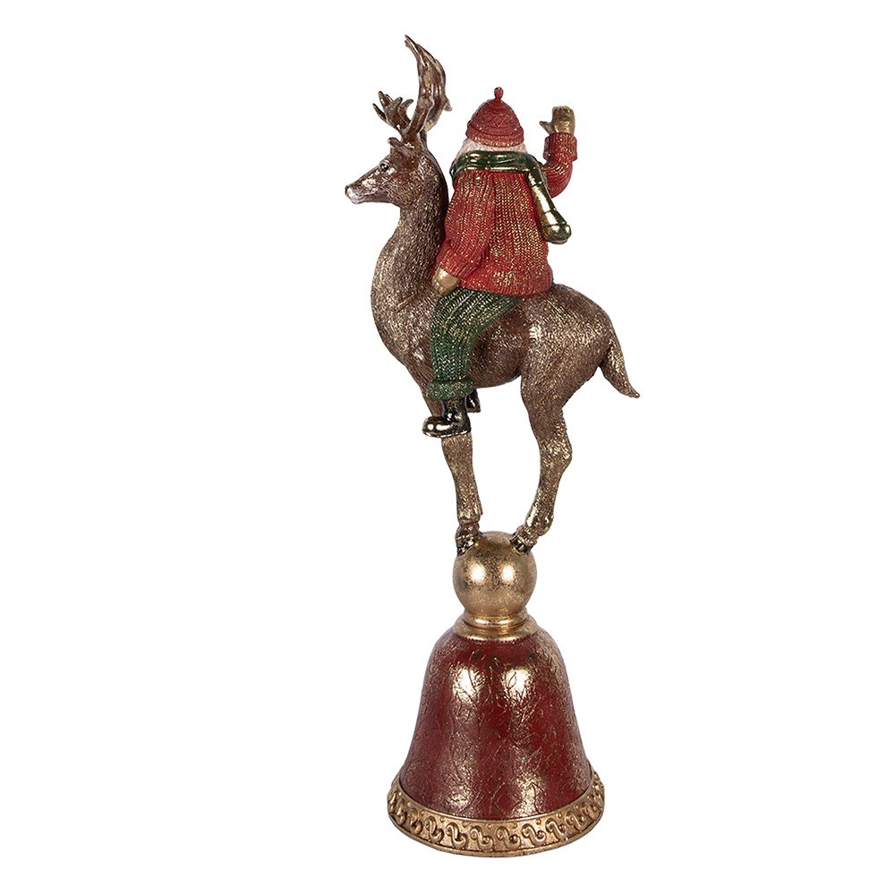 Decoratie Beeld Kerstman 24x20x63 cm Bruin Kunststof