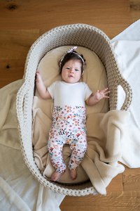 Bio-Geschenkset für Neugeborene, Leggings und Stirnband mit Schleife