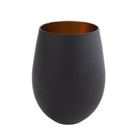 Windlicht Martien zwart-goud glas 7