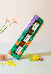 A 3-piece honey tasting box featuring three distinct honey varieties - "Discovery" (Acacia, Linden, Lavender), "Provence" (Lavender, Garrigue, Flowers of Provence), and "Classique" (Acacia, Forêt, Toutes Fleurs).