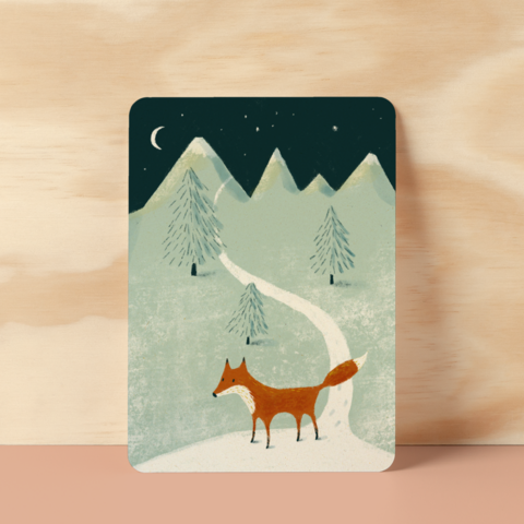 Postcard | Nocturnal fox