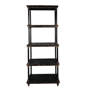 Bookcase Black, Wood 80x40x210 cm