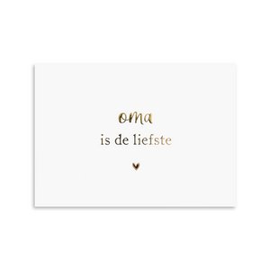 Kaart Oma Liefste | Goudfolie
