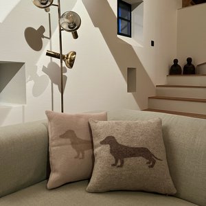 Dachshund / Teckel -kussen + binnenkussen