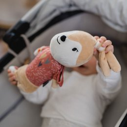 Boîte à musique jouable librement Ivy le lapin - sac en tissu