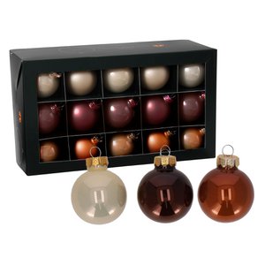 Baumkgl.80mm, 8e, bruine/crème glans