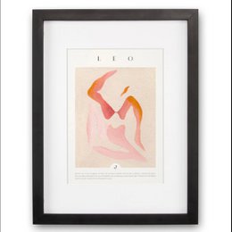 "Vibrant abstract art print featuring a stylized figure in warm tones. Suitable for home decor or as a gift."