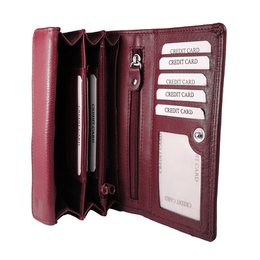 Skórzany Portfel Damski RFID - Skórzany Portfel Damski - Model Harmonijka