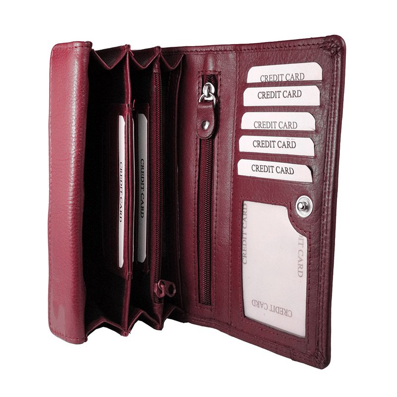 Skórzany Portfel Damski RFID - Skórzany Portfel Damski - Model Harmonijka