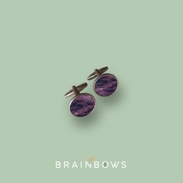 stainless steel CUFFLINKS with cork fabric