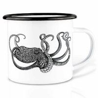 Emailletasse – Oktopus