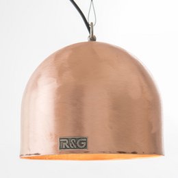 Copper water heater hanging lamp "Rond M"